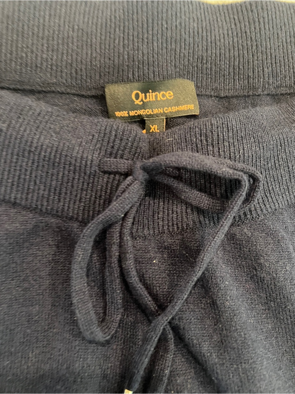 Quince Mongolian Cashmere Straight Leg Pants XL NWT in True Navy Navy - Picture 5 of 8